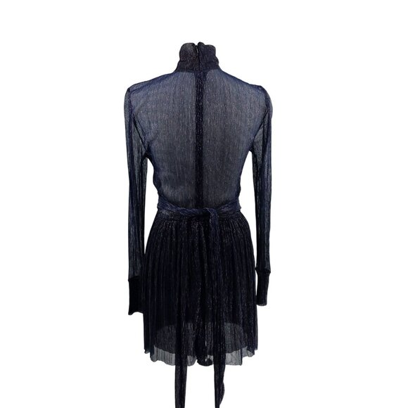 Sabina Musayev Sheer Navy Dress M - Picture 4 of 15